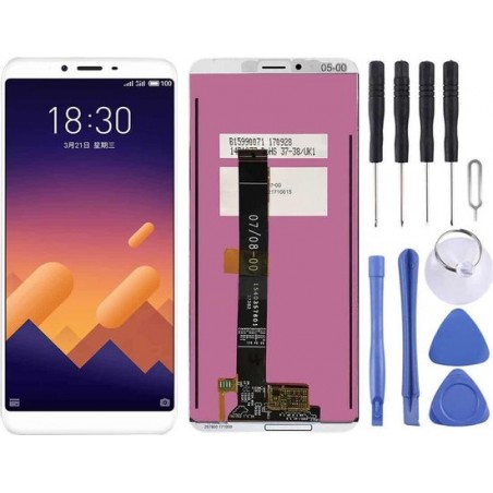 Lcd-scherm en digitizer volledige montage voor Meizu E3 (wit)