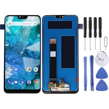 Let op type!! LCD Screen and Digitizer Full Assembly for Nokia 7.1 TA-1085 TA-1095 TA-1096 (Black)