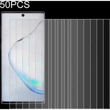 Let op type!! 50 PCS voor Galaxy Note 10 + 9H 2.5 D scherm gehard glas film