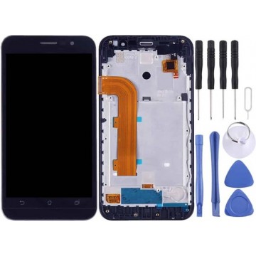 Let op type!! LCD Screen and Digitizer Full Assembly with Frame for ASUS Zenfone Ir ZB500KL X00AD(Black)