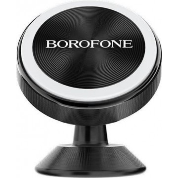 Borofone - Magnetische autohouder voor in de cockpit, aluminium, zwart