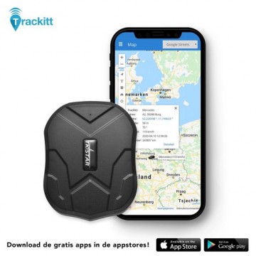 TRACKITT GPS Tracker met Magneet - Waterdicht - Voor IOS en Android