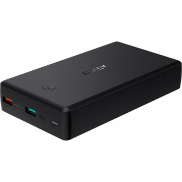 Aukey 30.000 mAh Dual USB Powerbank - Quick Charge 3.0 - Zwart