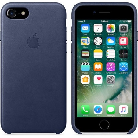 Apple Leren Hoesje voor iPhone 7/8/SE(2020) - Donkerblauw