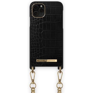 iDeal of Sweden Phone Necklace Case iPhone 11 Pro Max/XS Max Jet Black Croco