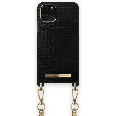 iDeal of Sweden Phone Necklace Case iPhone 11 Pro Max/XS Max Jet Black Croco