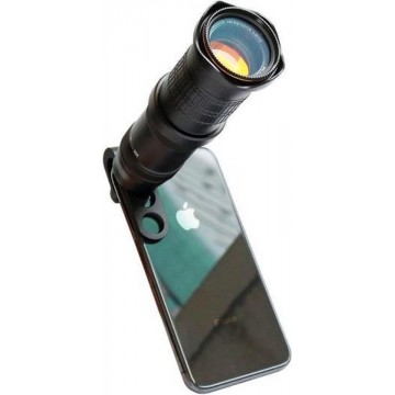 GadgetBay UV Camera Lens 18X-30X Zoom Telephoto Telescooplens voor je telefoon + Tripod - Zwart