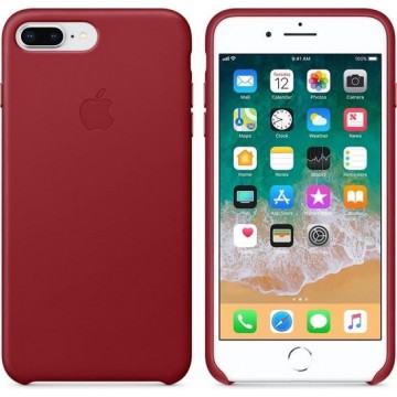 Apple Lederen Back Cover voor iPhone 7 Plus / iPhone 8 Plus - Rood