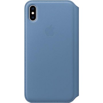 Apple Leren Folio Hoesje voor iPhone Xs Max - Korenbloemblauw