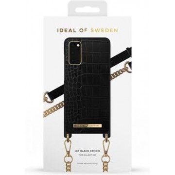 iDeal of Sweden Phone Necklace Case Samsung Galaxy S20 Jet Black Croco
