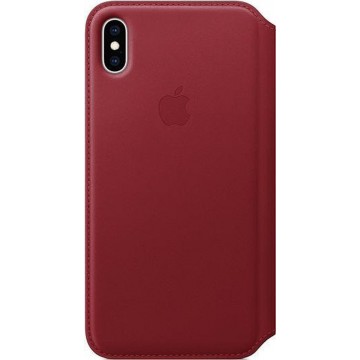 Apple Leren Folio Hoesje voor iPhone Xs Max - (PRODUCT)RED