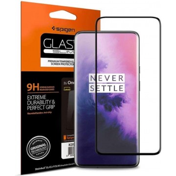 Spigen Screenprotector Full Cover Glass OnePlus 7 Pro / 7T Pro - Zwart (2 Stuks)