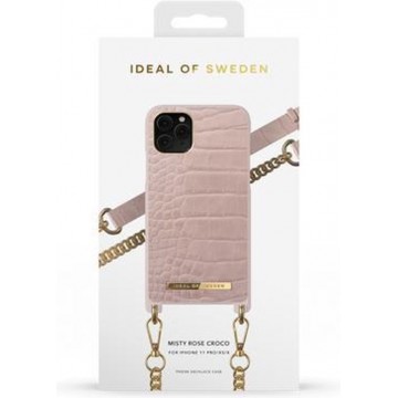 iDeal of Sweden Phone Necklace Case iPhone 11 Pro/XS/X Misty Rose Croco
