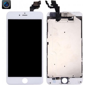 Lcd-scherm en Digitizer volledige montage met camera aan de voorkant voor iPhone 6 Plus (wit)