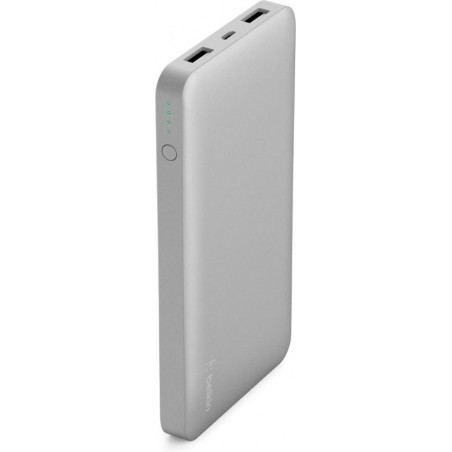 Belkin powerbank 10000 mAh met Micro USB oplaad kabel - Zilver