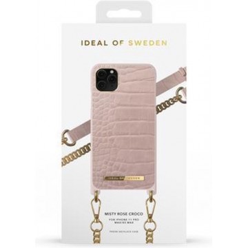 iDeal of Sweden Phone Necklace Case iPhone 11 Pro Max/XS Max Misty Rose Croco
