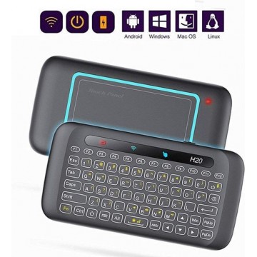 Let op type!! H20 2.4GHz Mini slimme draadloze multi-touch Touch toetsenbord