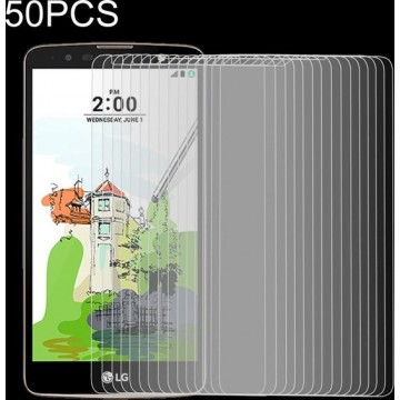 50 STUKS 9H 2.5D film van gehard glas voor LG Stylus 2 Plus