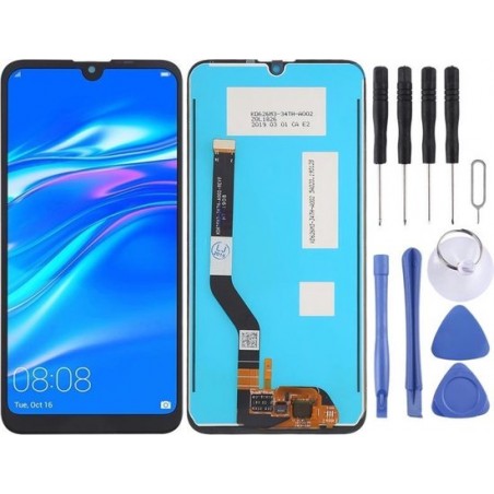 Let op type!! LCD Screen and Digitizer Full Assembly for Huawei Y7 (2019)(Black)