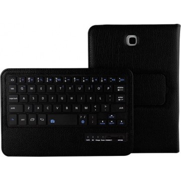 For Samsung Galaxy Tab A 8.0 / T350 2 in 1 Afneembare Bluetooth toetsenbord Litchi structuur lederen hoesje met houder(zwart)
