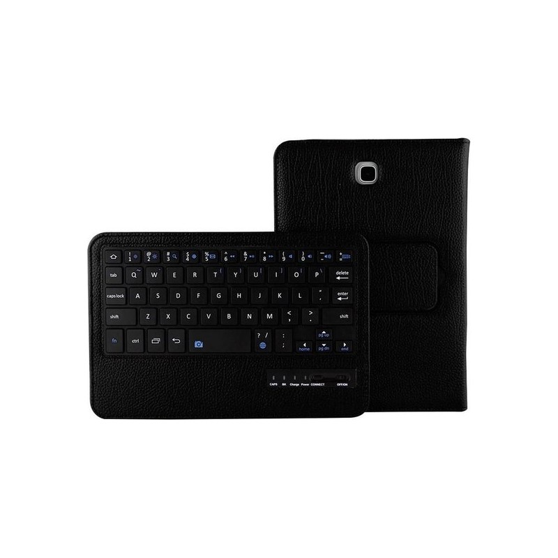 For Samsung Galaxy Tab A 8.0 / T350 2 in 1 Afneembare Bluetooth toetsenbord Litchi structuur lederen hoesje met houder(zwart)