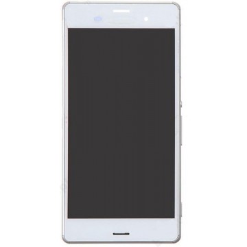Let op type!! LCD Display + Touch Panel with Frame for Sony Xperia Z3 (Dual SIM Version) / D6633 / L55U (White)