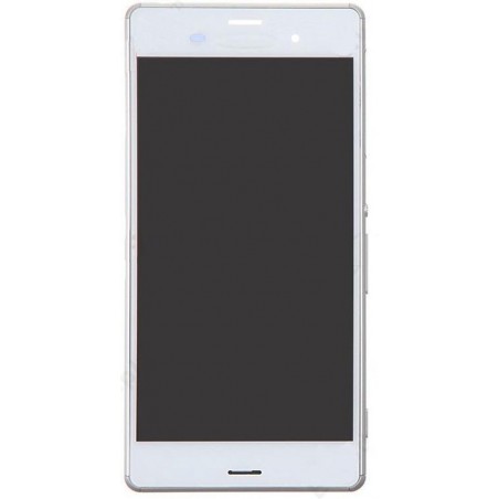 Let op type!! LCD Display + Touch Panel with Frame for Sony Xperia Z3 (Dual SIM Version) / D6633 / L55U (White)