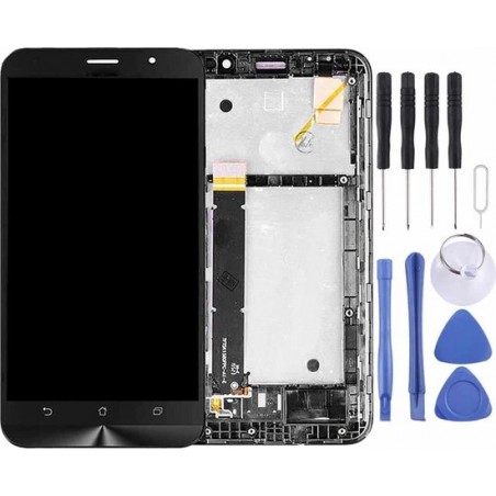 Let op type!! LCD Screen and Digitizer Full Assembly with Frame for Asus Zenfone ZB551KL Go TV TD-LTE X013D X013DB(Black)