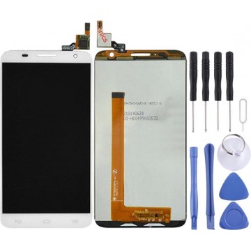 Let op type!! LCD Screen and Digitizer Full Assembly for Alcatel One Touch Idol 2 S / 6050 / 6050Y / OT-6050(White)