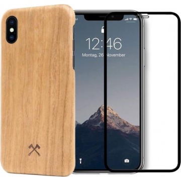 iPhone Xs Max hoesje - Woodcessories - Kersenhout - Hout