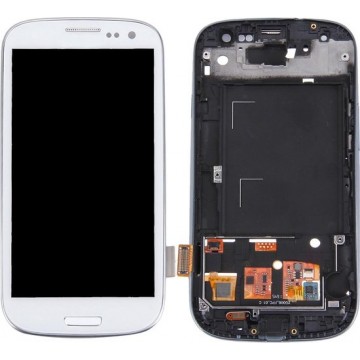 Let op type!! LCD Display (4.65 inch TFT) + Touch Panel with Frame for Galaxy SIII / i9300(White)