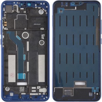 Let op type!! Middle Frame Bezel with Side Keys for Xiaomi Mi 8 Lite (Blue)