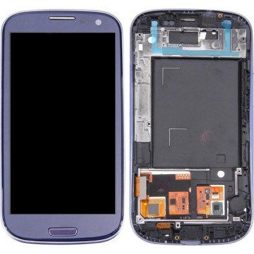 Let op type!! LCD Display (4.65 inch TFT) + Touch Panel with Frame for Galaxy SIII / i9300 (Pebble Blue)