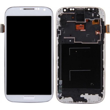 Let op type!! LCD Display (TFT) + Touch Panel with Frame for Galaxy S IV / i9500 / i9505(White)
