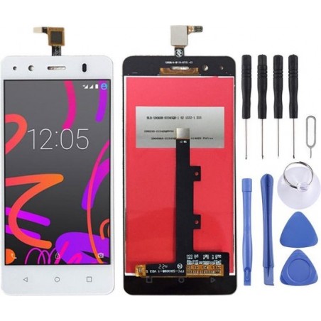 Lcd-scherm en digitizer volledige montage voor BQ Aquaris M4.5 (wit)