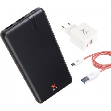 Xtorm Fuel Series Power Bank 10 000 Core -  Inclusief Android Type C naar USB A Kabel en Wandlader Dual USB - FS303-CX032