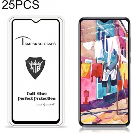 Voor Xiaomi Redmi Note 8T 25 STUKS MIETUBL 9H Volledige lijm Volledig scherm Gehard glasfilm