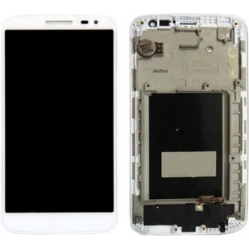 Let op type!! LCD Display + Touch Panel with Frame  for LG G2 Mini / D620 / D618(White)
