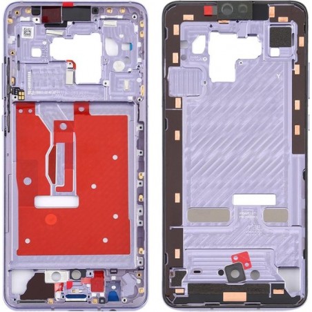 Let op type!! Middelste omlijsting plaat voor Huawei mate 30 (zwart)