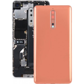 Batterij achterkant met cameralens en zijtoetsen voor Nokia 8 (oranje)
