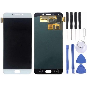 Let op type!! TFT Material LCD Screen and Digitizer Full Assembly for OPPO R9 / F1 Plus (White)