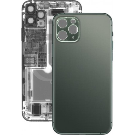 Back Battery Cover Glass Panel voor iPhone 11 Pro (groen)