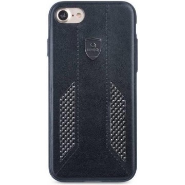 UNIQ Accessory iPhone 7-8 Kunstleer Hard Case Back cover - Zwart