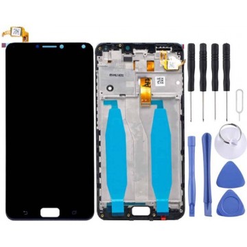 Let op type!! LCD Screen and Digitizer Full Assembly with Frame for Asus Zenfone 4 Max ZC554KL X00ID(Black)