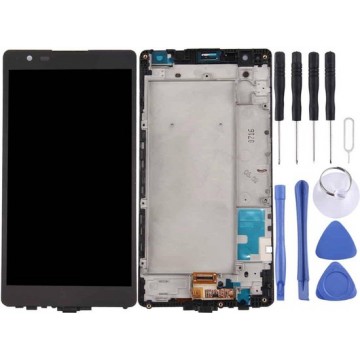 Let op type!! LCD Screen and Digitizer Full Assembly with Frame for LG X Power / K220 (Black)