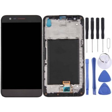 Let op type!! LCD Screen and Digitizer Full Assembly with Frame for LG K10 2017 (Black)