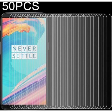 50 stuks OnePlus 5T 0 26 mm 9H oppervlaktehardheid 2.5D explosieveilige gehard glas niet-volledig scherm Film  geen retailpakket