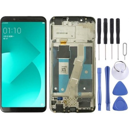 Let op type!! LCD Screen and Digitizer Full Assembly with Frame for OPPO A83 (Black)