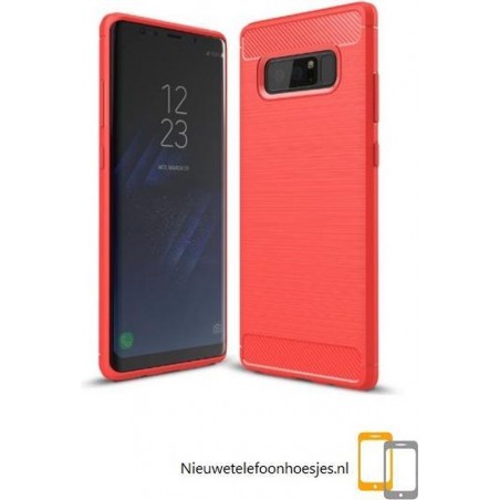 Nieuwetelefoonhoesjes.nl Samsung Galaxy Note 8 Siliconen hoesje (rood)
