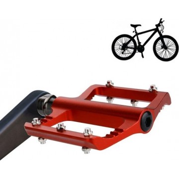 Let op type!! 1 paar B065 aluminiumlegering Platform pedalen CNC staal as 9/16 inch voor fiets MTB BMX (rood)